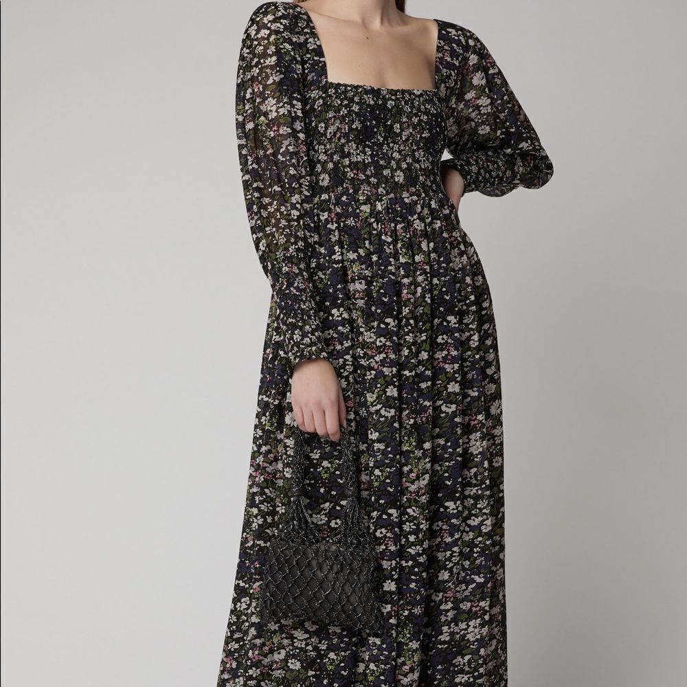 Ganni Georgette Floral Maxi Dress - 36